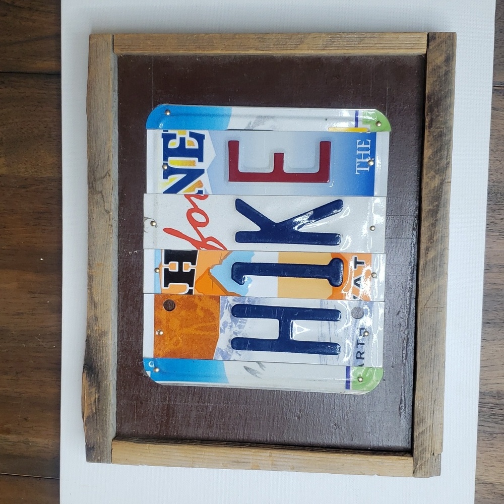 HIKE License Plate Wall Art